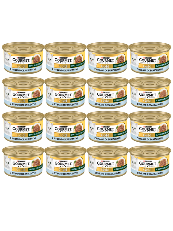 Purina Gourmet Gold Succulent Delights z rybami oceanicznymi 48x85g