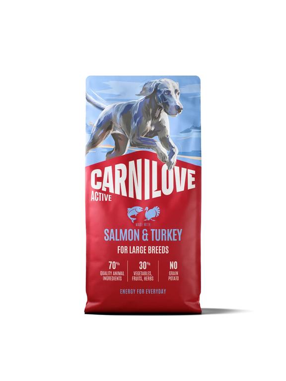 CARNILOVE Active Dog Salmon & Turkey For Adult Large Breeds 12kg