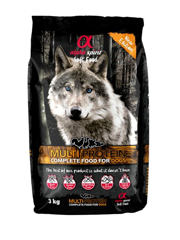 ALPHA SPIRIT Pełnoporcjowa karma sucha miękka MULTIPROTEIN 3kg