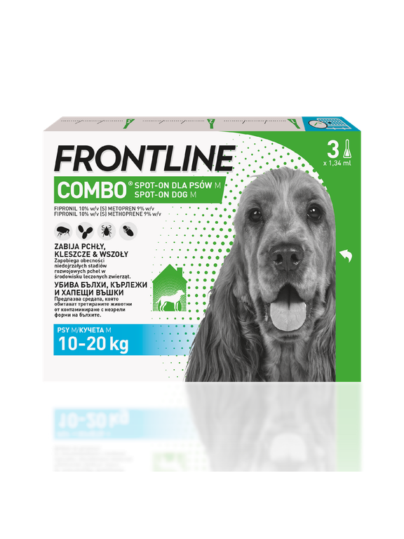 FRONTLINE Combo Spot -On Pies M 10-20kg (pipeta 3x 1,34ml)