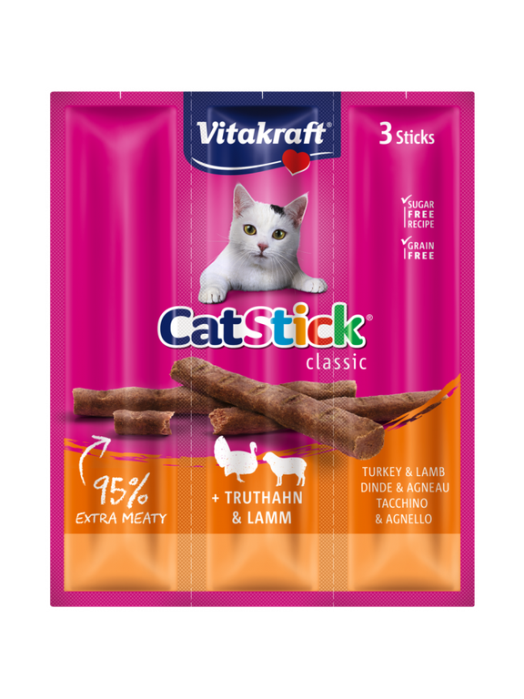 Vitakraft Kabanosy Cat Stick Mini indyk z jagnięciną dla kota 18g