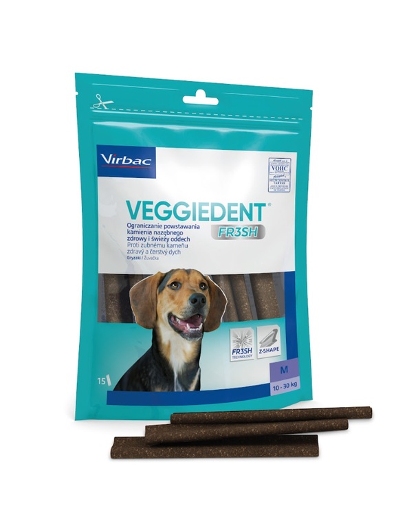 Virbac Veggiedent Fresh Gryzak M (10-30kg) 15sztuk