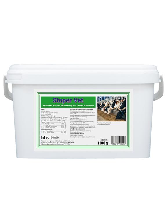 Lab-v Stoper Vet - Mieszanka Paszowa Uzupełniająca Na Ustabilizowanie Funkcjonowania Przewodu Pokarmowego Dla Bydła Dorosłego 1,1kg