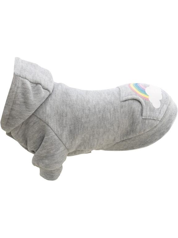 Rainbow Falls, bluza z kapturem, dla psa, jasnoszara, XS: 27 cm