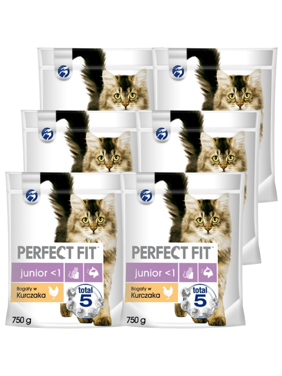 PERFECT FIT (Junior) 6x750g Bogaty w kurczaka - sucha karma dla kota