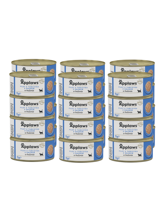 Applaws Cat Tuńczyk z krabem 24x70g PUSZKA