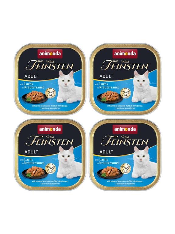 ANIMONDA Cat Vom Feinsten adult NoGrain Łosoś w sosie ziołowym 32x100g SUPER CENA
