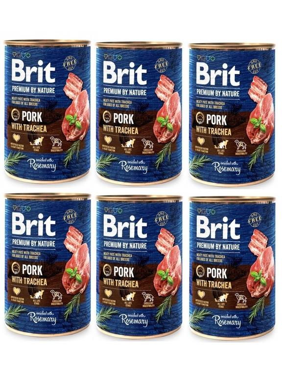 Brit Premium by Nature Pork with Trachea 6x400g