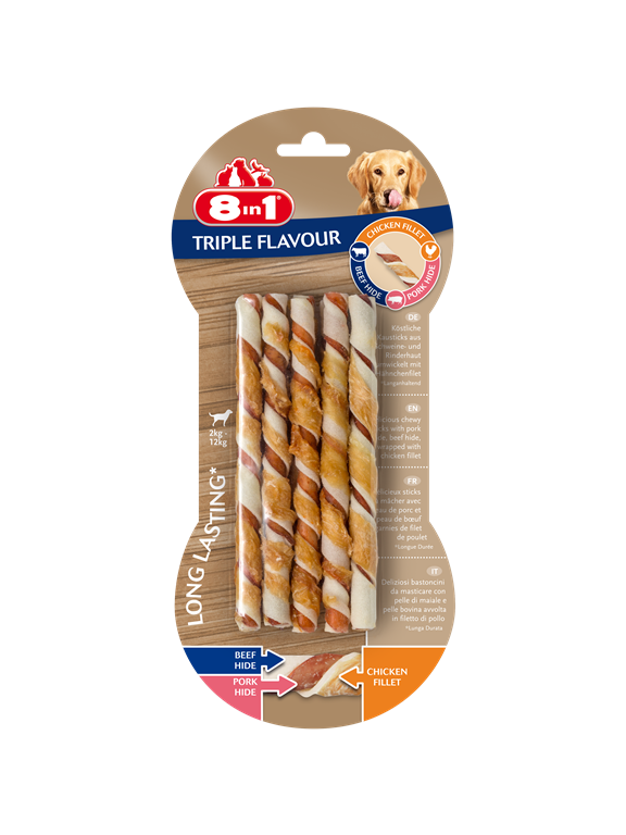 8in1 Triple Flavour Twisted Sticks 10 szt.
