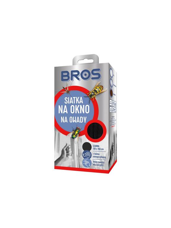 BROS - siatka na okno 130x150 czarna