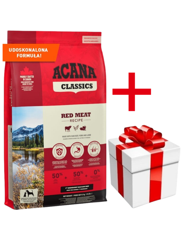 ACANA Classic Red Meat 9,7kg+ niespodzianka dla psa GRATIS!