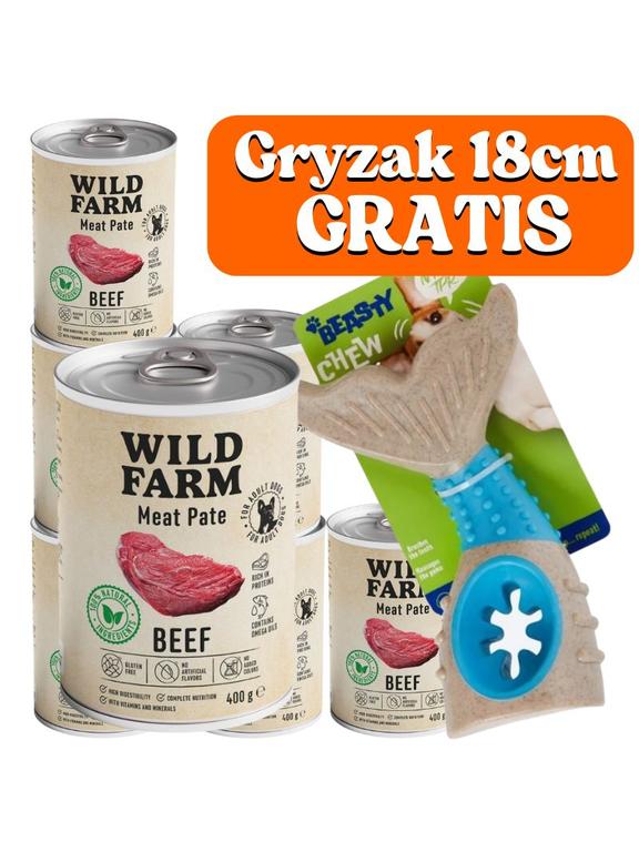 WILD FARM Pate Beef 6x400g bezglutenowa karma dla psa