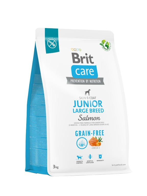 BRIT CARE Dog Grain-free Junior Large Breed Salmon 3kg