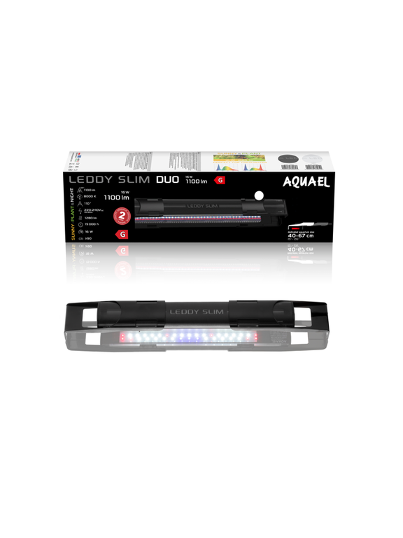 AQUAEL Leddy SlimDuo 16W Sunny Plant&Night czarne