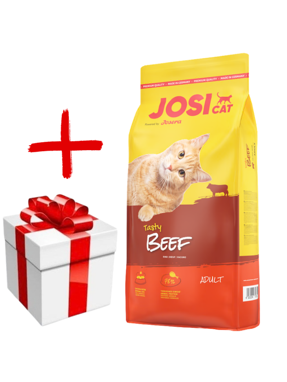 JOSERA JosiCat Tasty Beef 10kg + niespodzianka dla kota GRATIS!