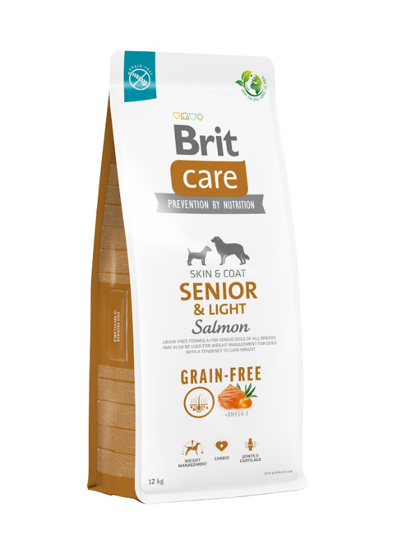 BRIT CARE Dog Grain-free Senior & Light Salmon 12kg