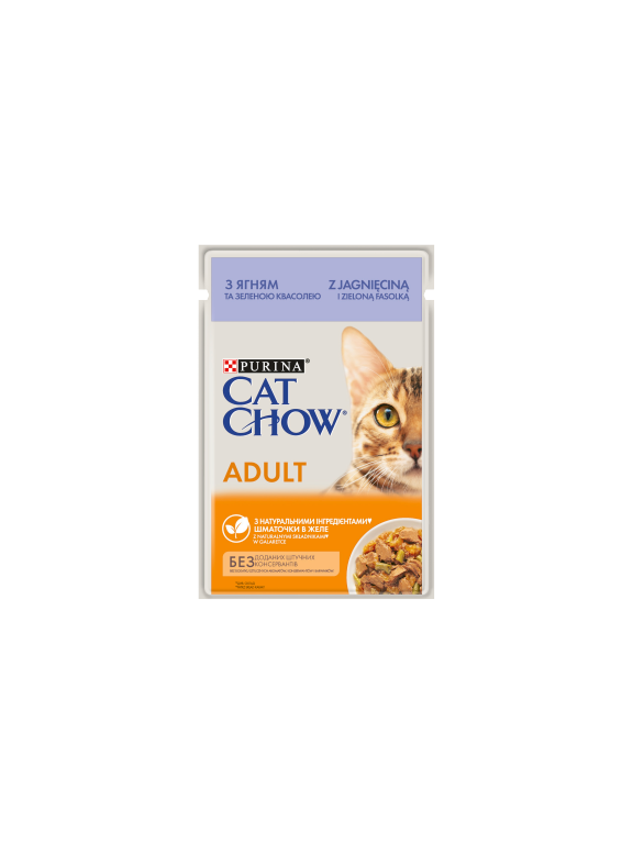 PURINA Cat Chow Adult Karma dla kotów z jagnięciną i zieloną fasolką w galaretce 85g
