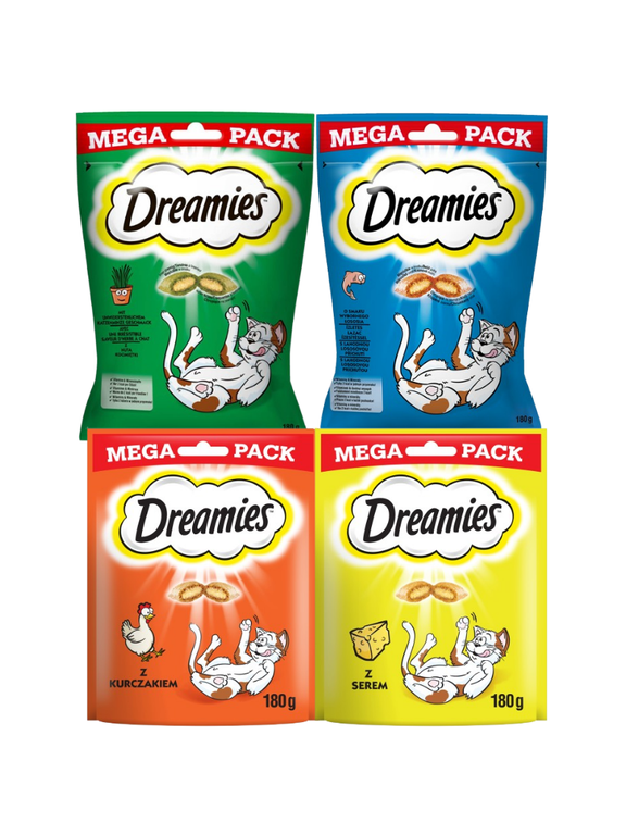 DREAMIES Mega Pack 4x180g - przysmak dla kota Mix Smaków