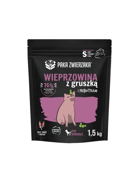 Paka Zwierzaka - Karma sucha SH Wieprzowina z gruszką "S" 1,5kg