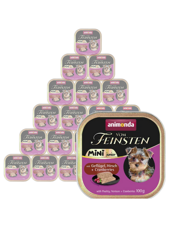 ANIMONDA Vom Feinsten mini junior drób/jeleń 32x100g