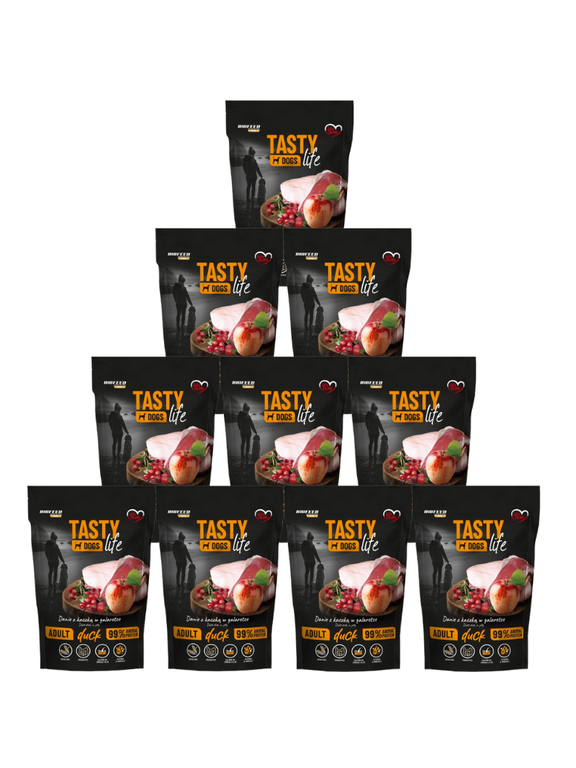 Tasty Dogs Life Danie z kaczką w galaretce 10x500g