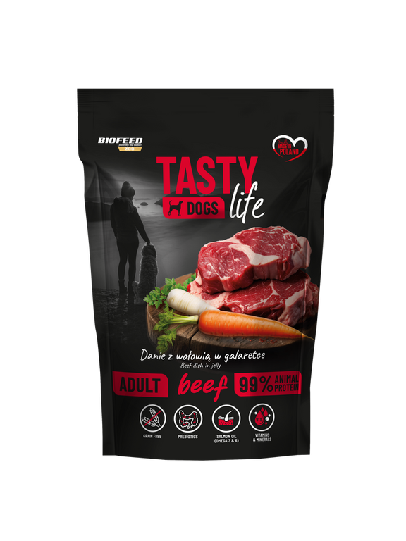 Tasty Dogs Life Danie z wołowiną w galaretce 500g