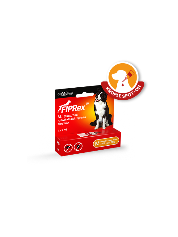 Fiprex M, 150 mg/2ml, roztwór do nakrapiania dla psów