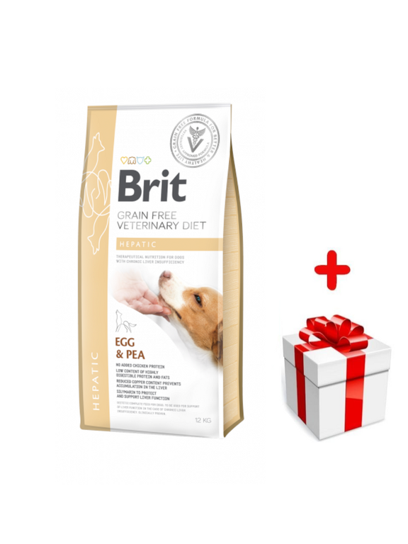 Brit gf veterinary diets dog Hepatic 12kg + niespodzianka dla psa GRATIS!