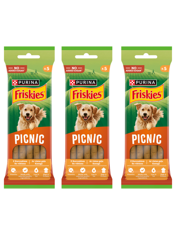 Friskies Picnic dla dorosłych psów z kurczakiem 3x42g (5 sztuk)