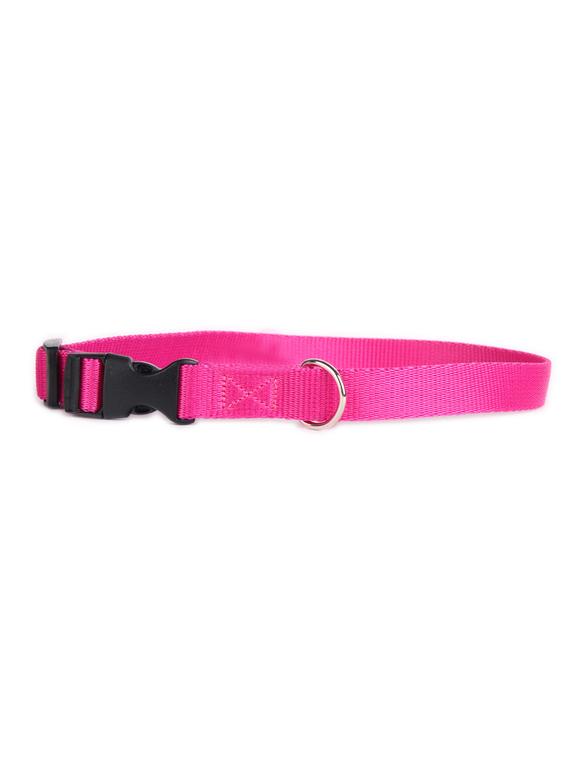 DogStuffs Obroża z plastikową klamrą 20mm/30-55cm różowa