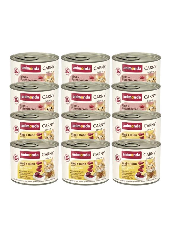 ANIMONDA Cat Carny Senior MIX smaków 12 x 200g