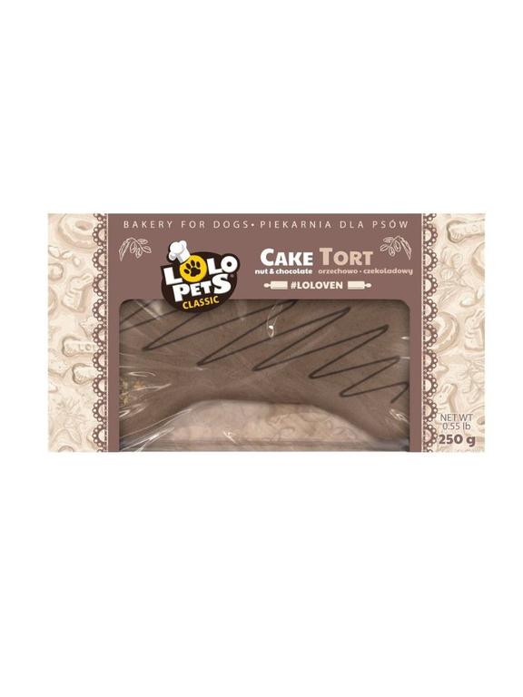 LOLO PETS Tort dla psa orzechowo- czekoladowy 250g