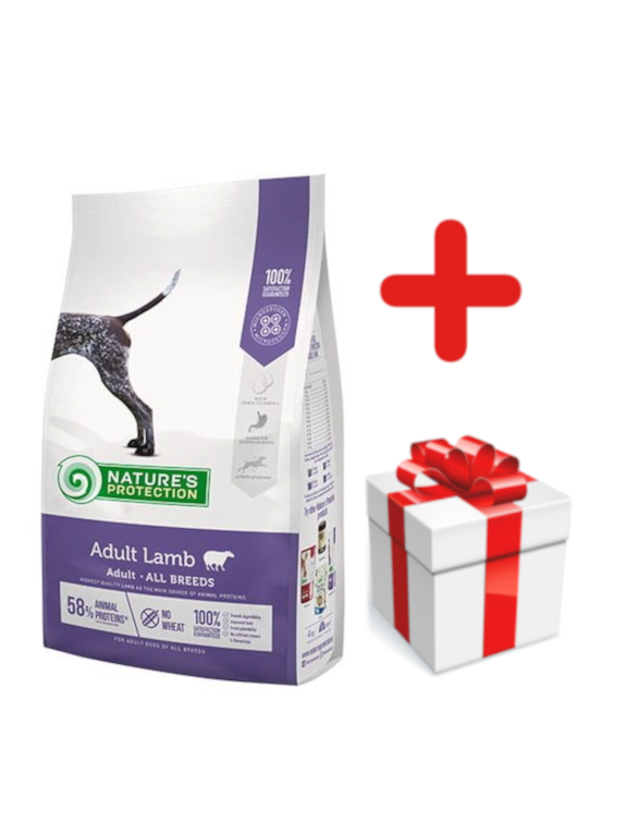 NATURES PROTECTION Lamb Adult 12kg + NIESPODZIANKA DLA PSA GRATIS