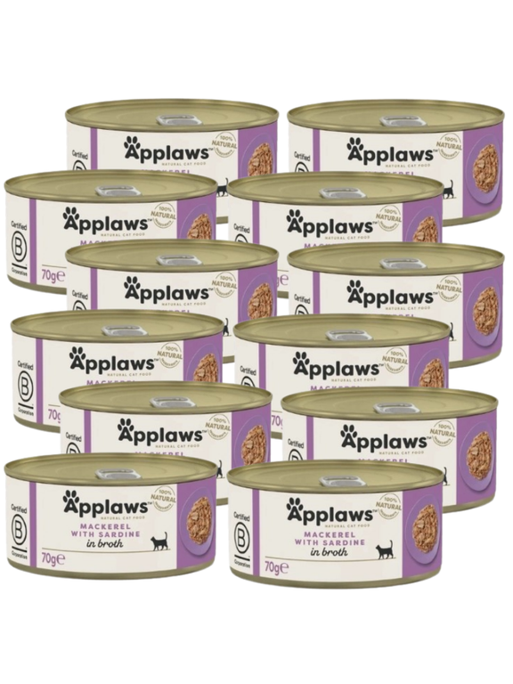 Applaws Cat Makrela i sardynki 12x70g PUSZKA