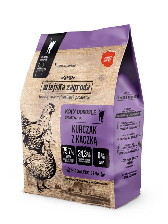 Wiejska Zagroda Kurczak z kaczką dla kota 400g