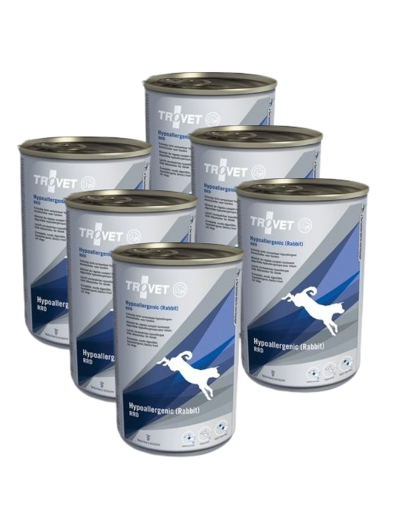 TROVET RRD Hypoallergenic - Rabbit (dla psa) 6x400g - puszka