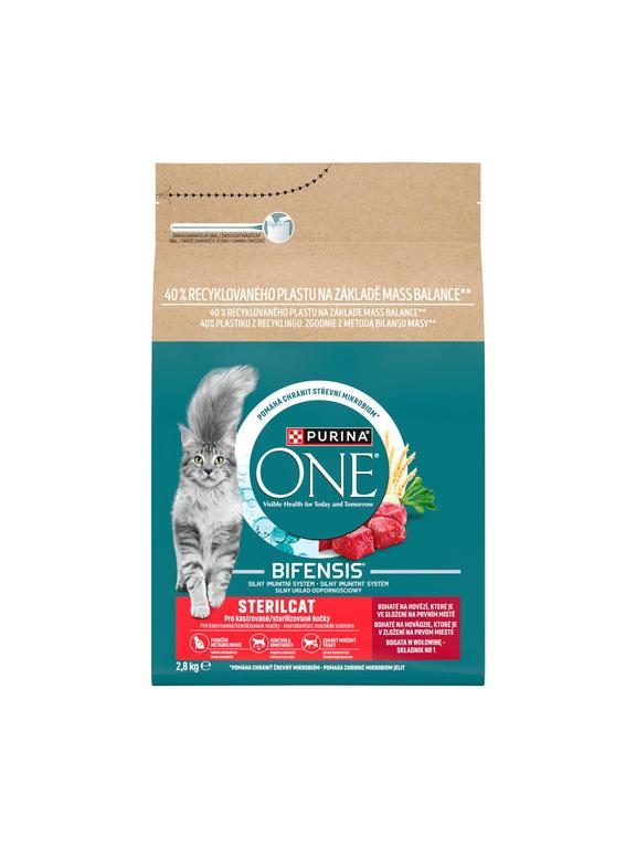 Purina One Cat Sterilcat Karma z wołowiną dla kota 2,8kg