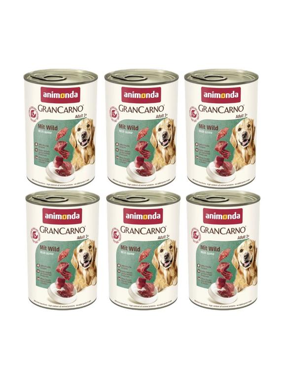ANIMONDA GranCarno Adult Dog smak: Dziczyzna 6x400g