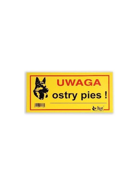 DINGO tabliczka ostrzegawcza "UWAGA OSTRY PIES"