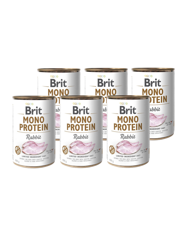 BRIT MONO PROTEIN RABBIT 6x400g