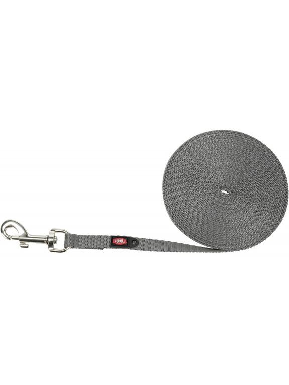 TRIXIE Smycz treningowa dla małych psów, taśma parciana, XS–S: 5m/10mm, bardzo lekka, grafit