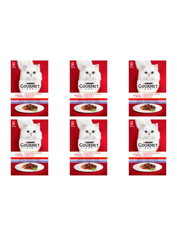 GOURMET mon Petit Pokarm dla kotów - MIX Mięsny 72x50g