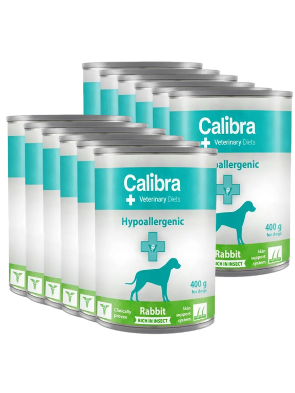 CALIBRA Veterianry Diets Dog Hypoallergenic Insect & Rabbit 12x400g