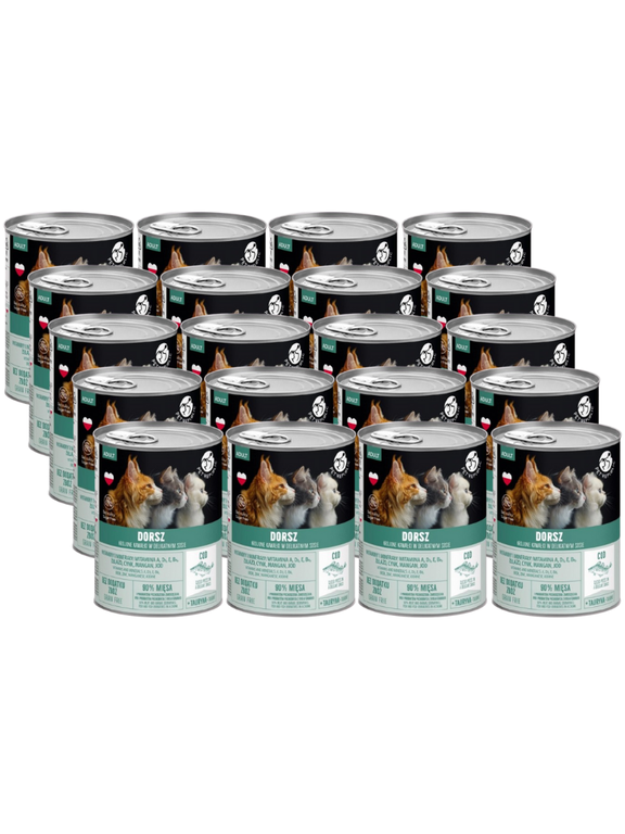 PetRepublic kawałki w sosie z dorszem 20x400g dla kota