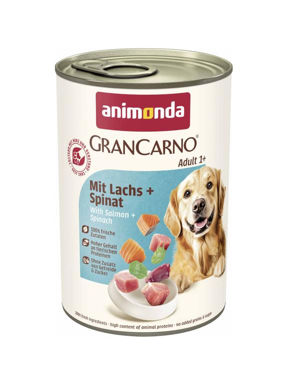 ANIMONDA GranCarno Adult Dog smak: Łosoś + szpinak 400g