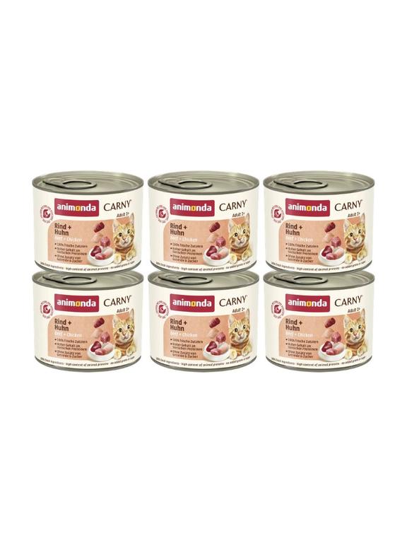 ANIMONDA Cat Carny Adult smak: wołowina i kurczak 6 x 200g