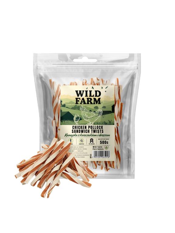 WILD FARM kanapka z kurczakiem i dorszem 500g przysmak dla psa