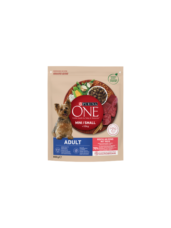 PURINA ONE Mini Adult Wołowina, ryż - sucha karma dla psa - 800g
