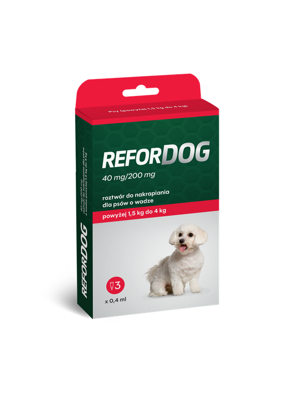 Refordog dla psów 1–5 kg 3 pipety x 0,4ml