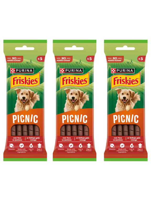 Friskies Picnic dla dorosłych psów z wołowiną 3x42g (5 sztuk)